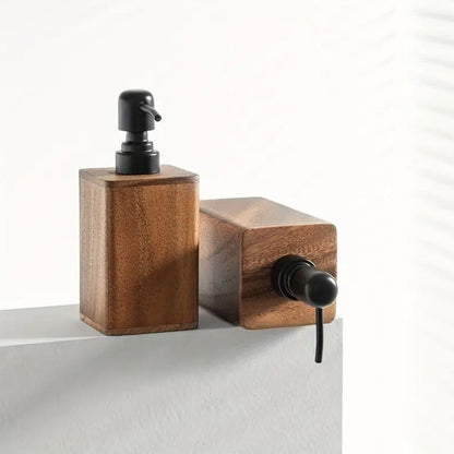 Elegant Wood Essence Soap and Lotion Dispenser