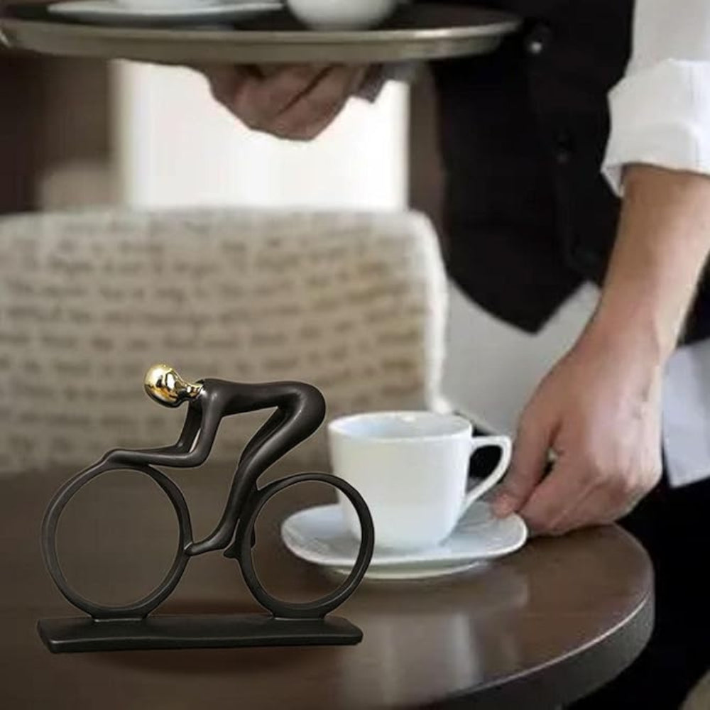 Elegant Cyclist Sculpture for Home Decor Enthusiasts