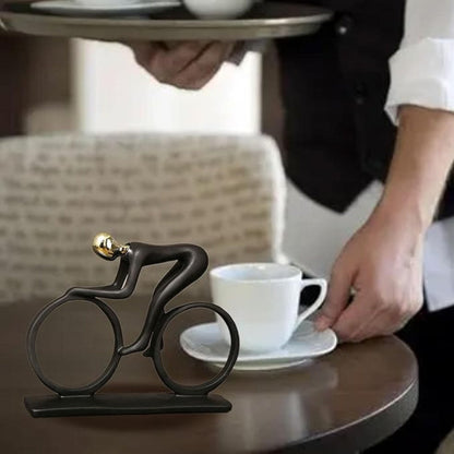 Elegant Cyclist Sculpture for Home Decor Enthusiasts