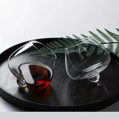 Rotating Tumbler for Cocktails, Wine, and Other Drinks - Belly Glass