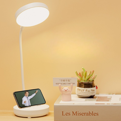Touch-Controlled LED Desk Lamp with Adjustable Brightness Settings