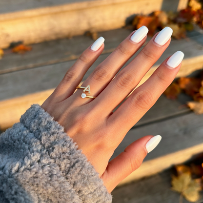 Adjustable Initial Ring Classic with Gift Box and Message Card
