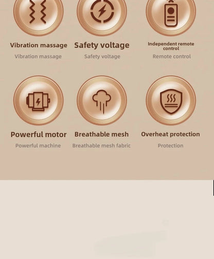 Heat-Enhanced Massage Cushion – Full Body Vibration for Office & Car