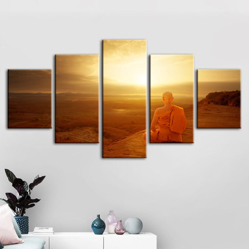 5 Piece Coastal Sunset Serenity - Canvas Wall Decor