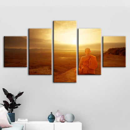 5 Piece Coastal Sunset Serenity - Canvas Wall Decor