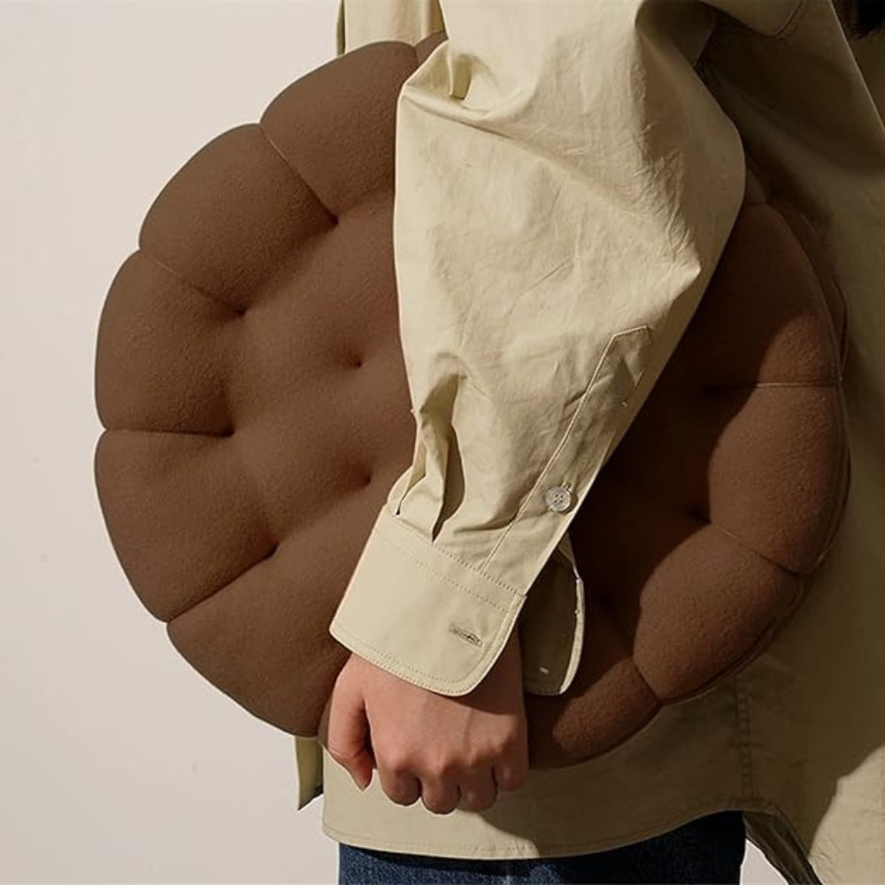 Cozy Biscuit-Themed Lounge Cushion