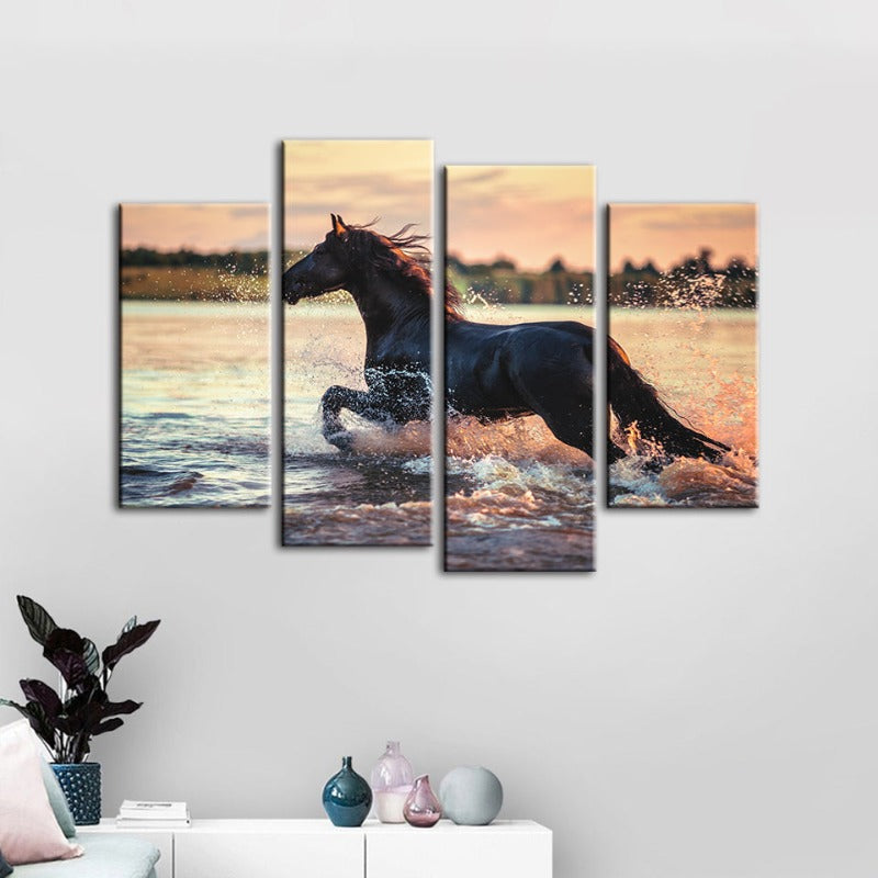Stunning Equine Canvas Art - 4 Piece Set for Your Space