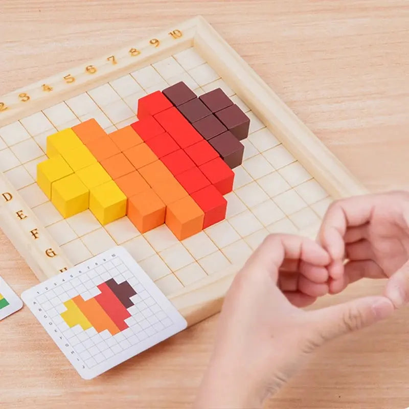 Educational Toy with Montessori Color and Number Blocks