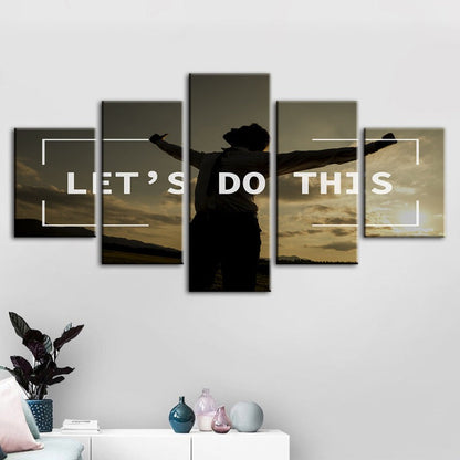 Inspiring 5-Piece Motivational Canvas Art Set