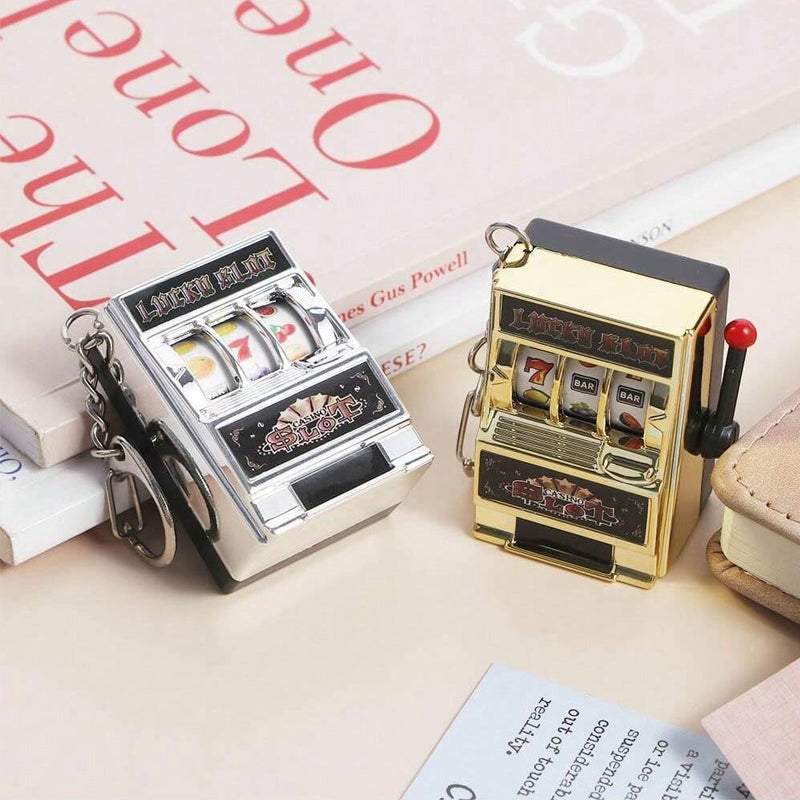 Slot Machine Keychain – Fun Novelty Accessory