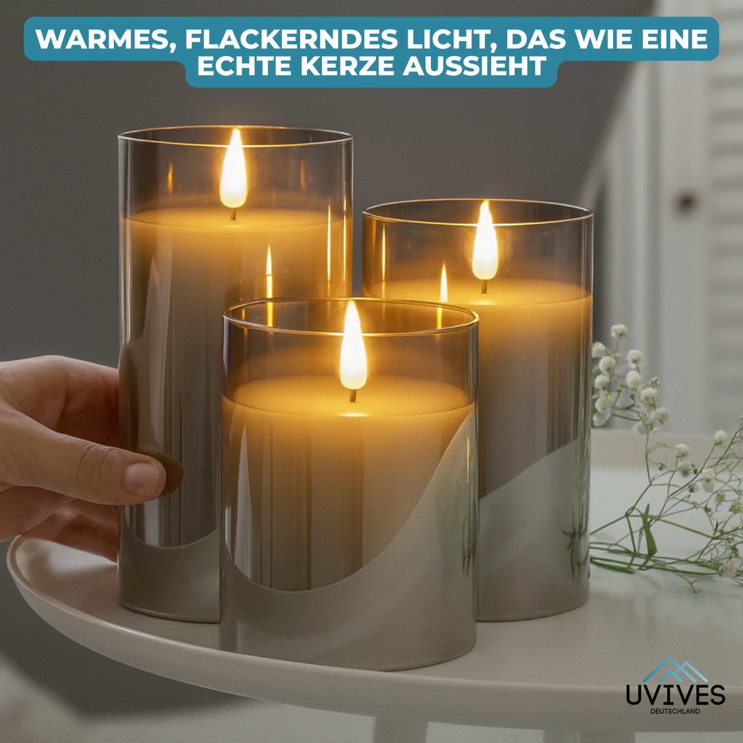 Cozy Candlelight Effect Mimicking Real Flames