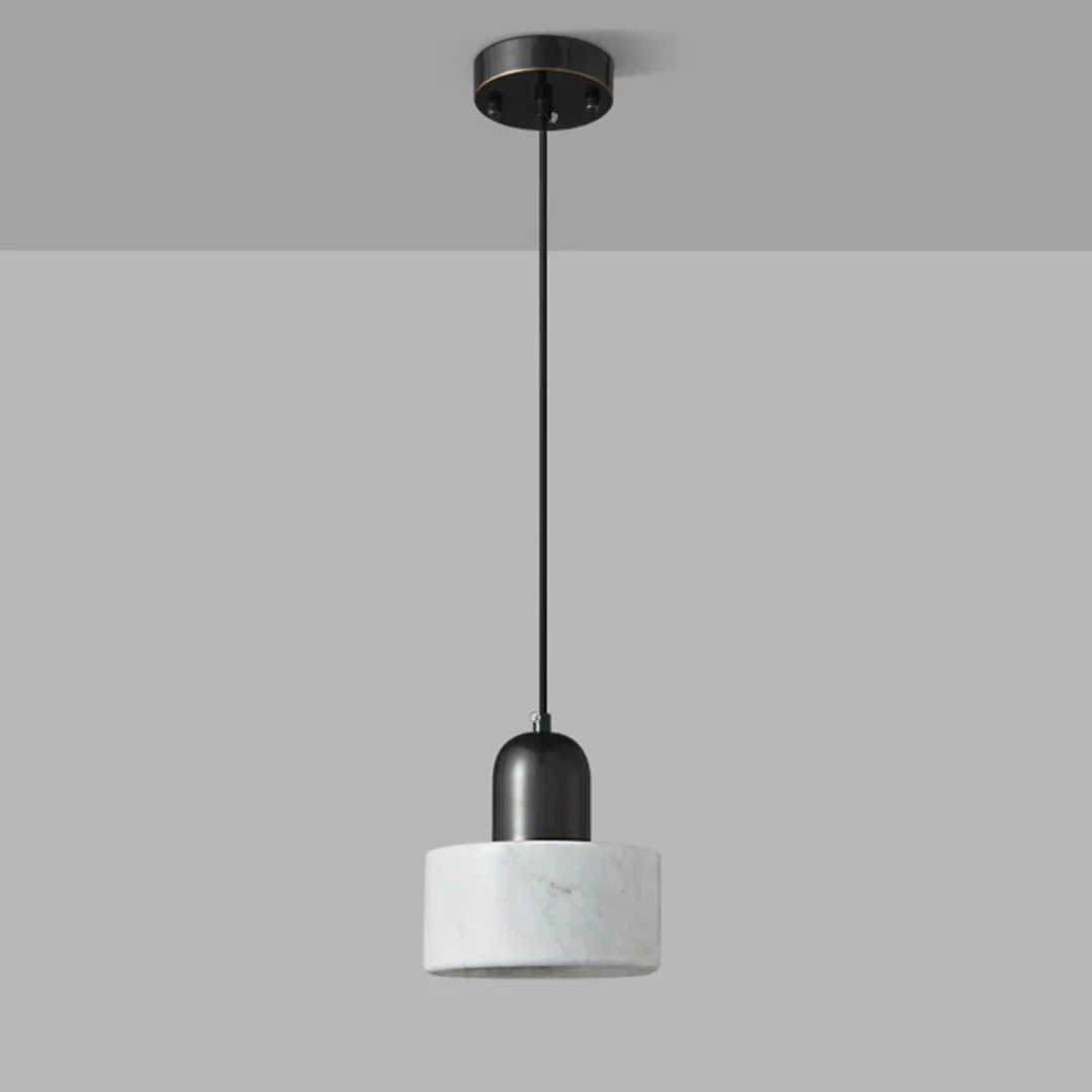 Modern Brass Hanging Lamp for Dining Room with Marble Pendant