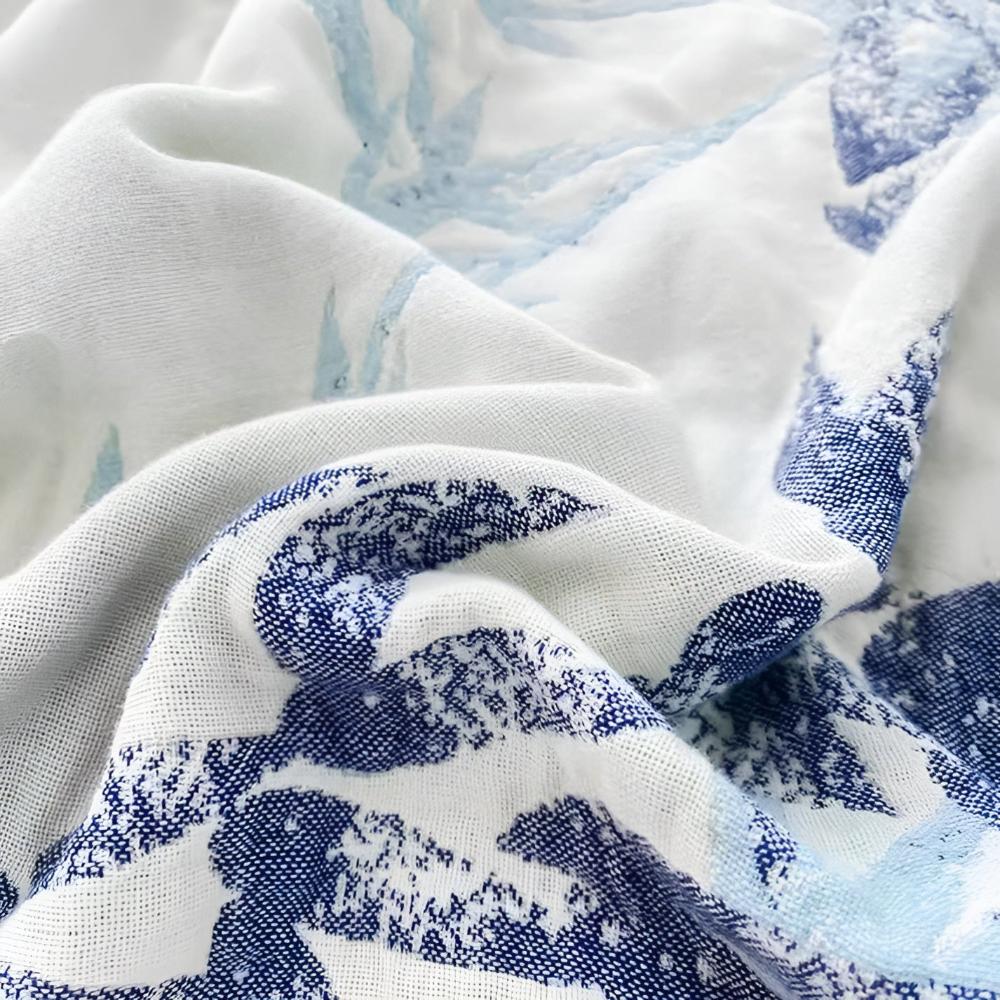 Eco-Friendly Reversible Throw Blanket for Summer Comfort
