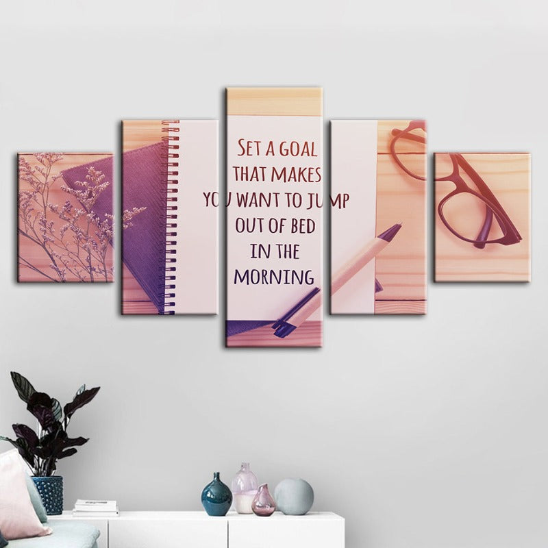 Set of 5 Uplifting Canvas Prints for Your Home