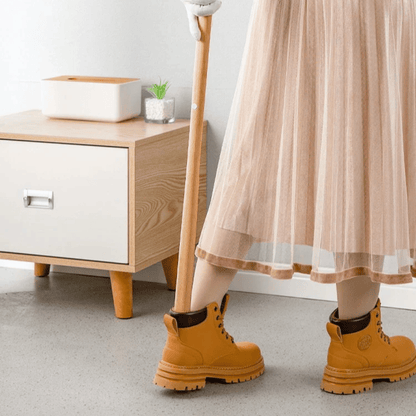 Magnetic Wooden Shoe Horn for Easy Footwear Access