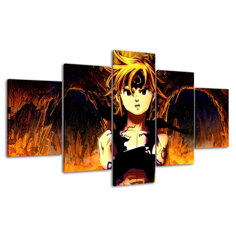 Stunning 5-Piece Canvas Art Set - The Seven Deadly Sins