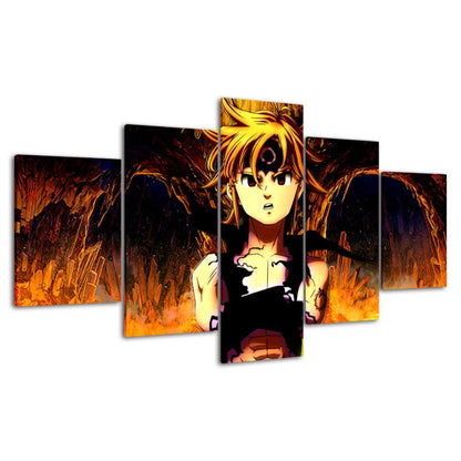 Stunning 5-Piece Canvas Art Set - The Seven Deadly Sins