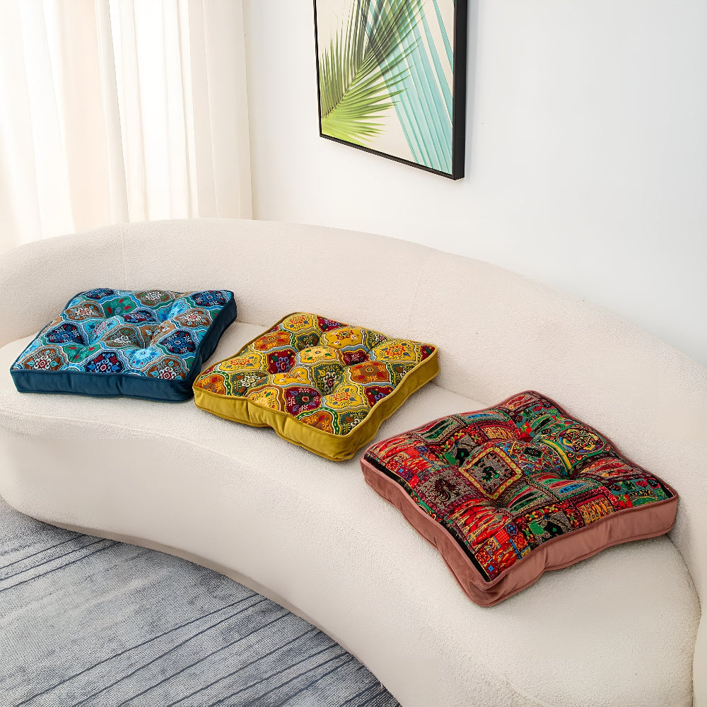 Bohemian Bliss Tie-Down Cushion for Cozy Spaces