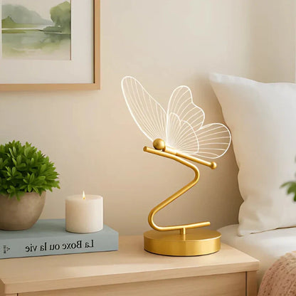 Versatile Table Lamp with Butterfly Wings Design