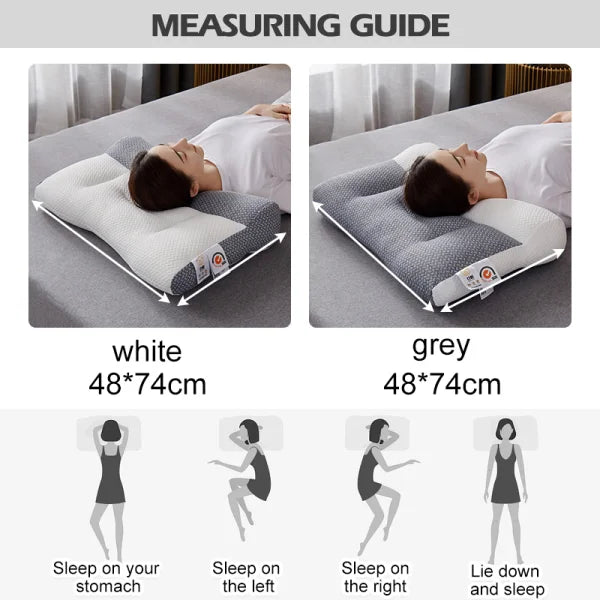 Neck Support Pillow for Back and Side Sleepers – Ergonomic Design