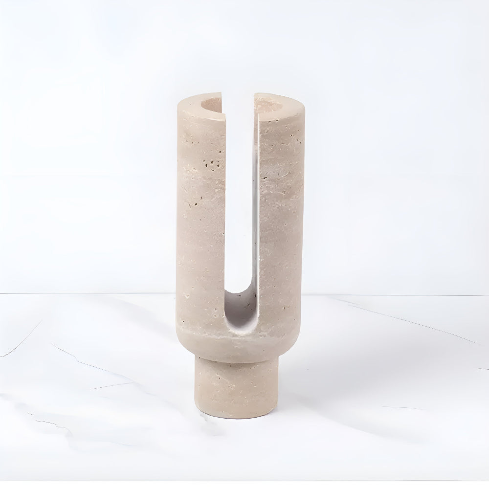 Sleek Marble Candle Stand for Elegant Interiors