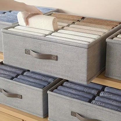 Chic Gray Fabric Organizer with 16 Compartments