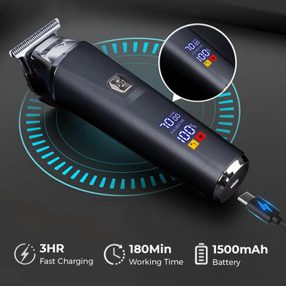 Professional Electric Hair Clipper with Digital Display – Ergonomic Design – Precision Cutting