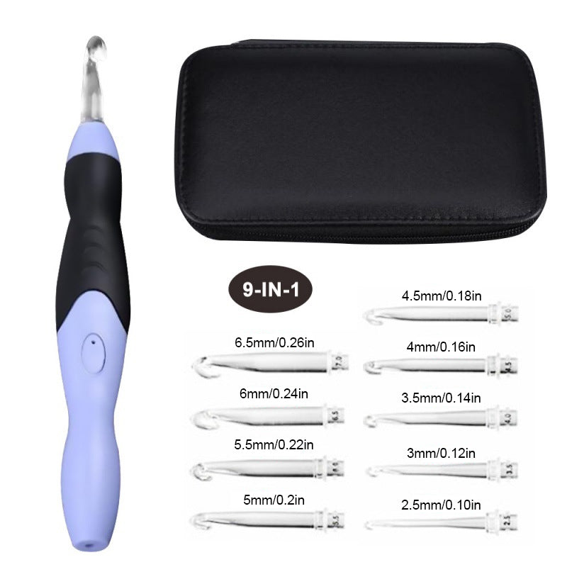 Versatile 9-in-1 Illuminated Crochet Hook Set