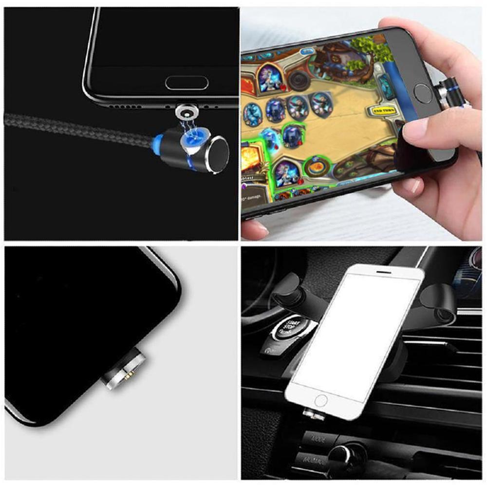 Versatile 3-in-1 Magnetic Charging Cable with LED Indicator