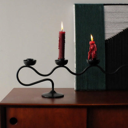 Elegant Tri-Branch Iron Candle Stand for Stunning Ambiance