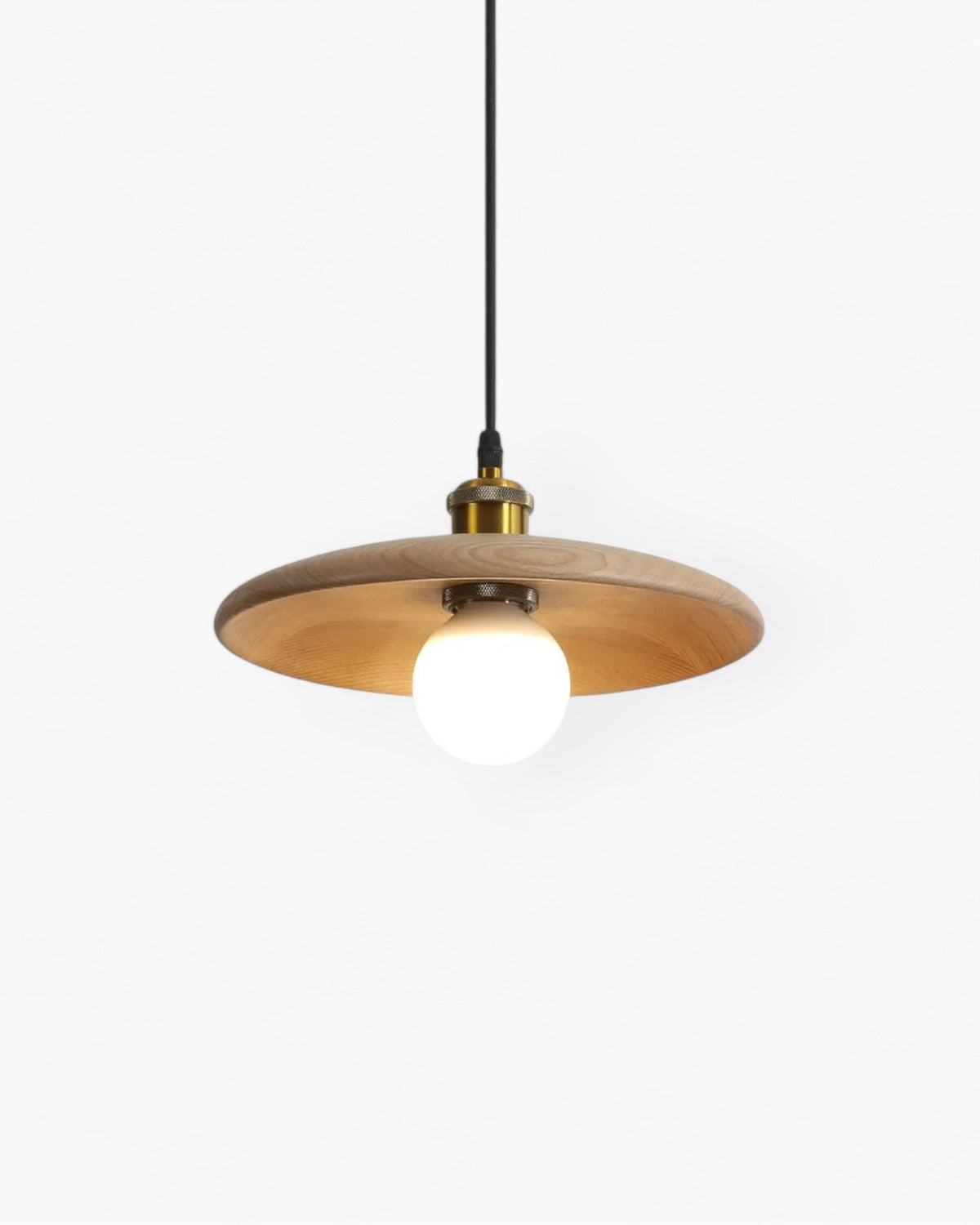 Japandi Zen Style Pendant Light with Slim Wooden Shade