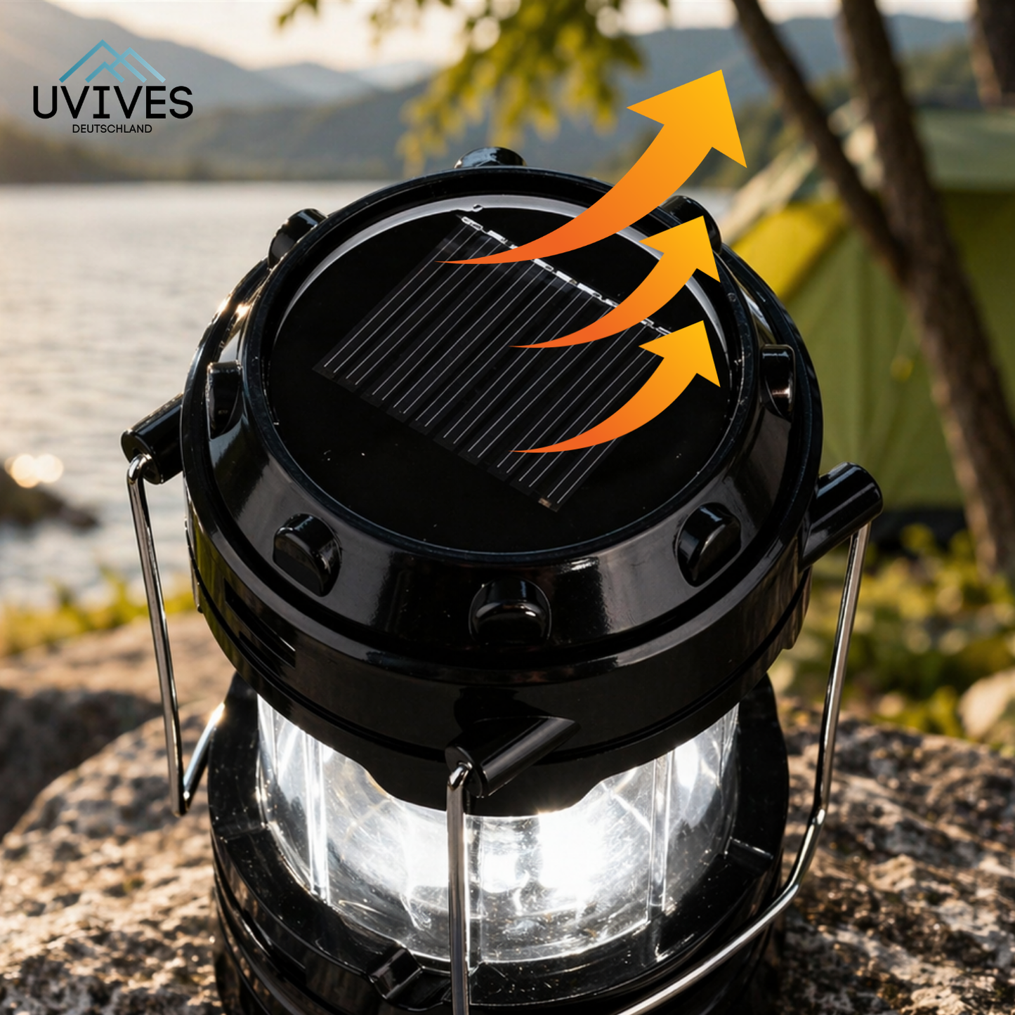 Double Solar Lamp & Flashlight for Endless Outdoor Illumination