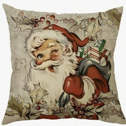 Festive Farmhouse Cushion Cover for a Cozy Holiday Vibe