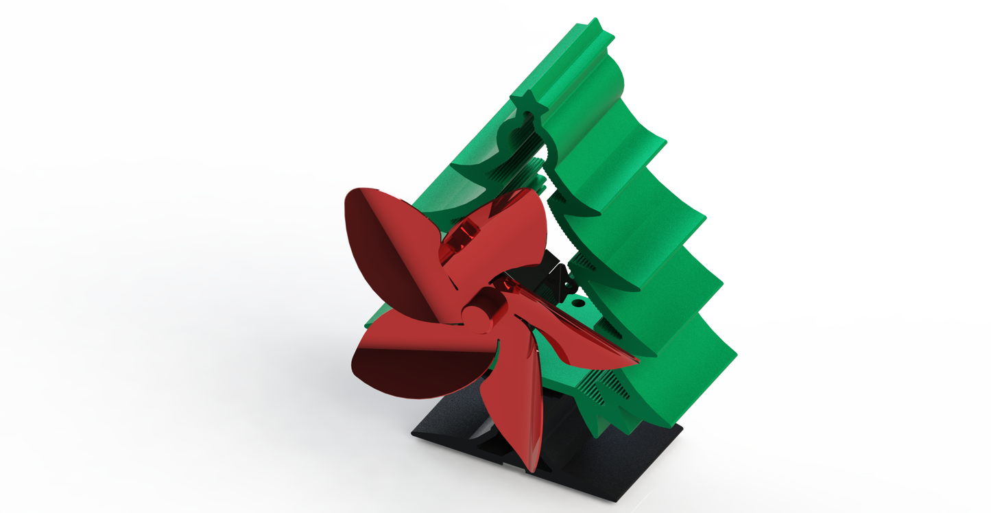 Efficient 5-Blade Heat-Driven Stove Fan for Cozy Living
