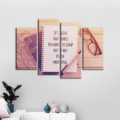 Set of 4 Motivational Canvas Art – Uplifting Wall Decor
