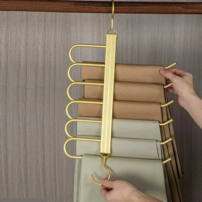 Elegant Space-Saving Trouser Organizer Hanger