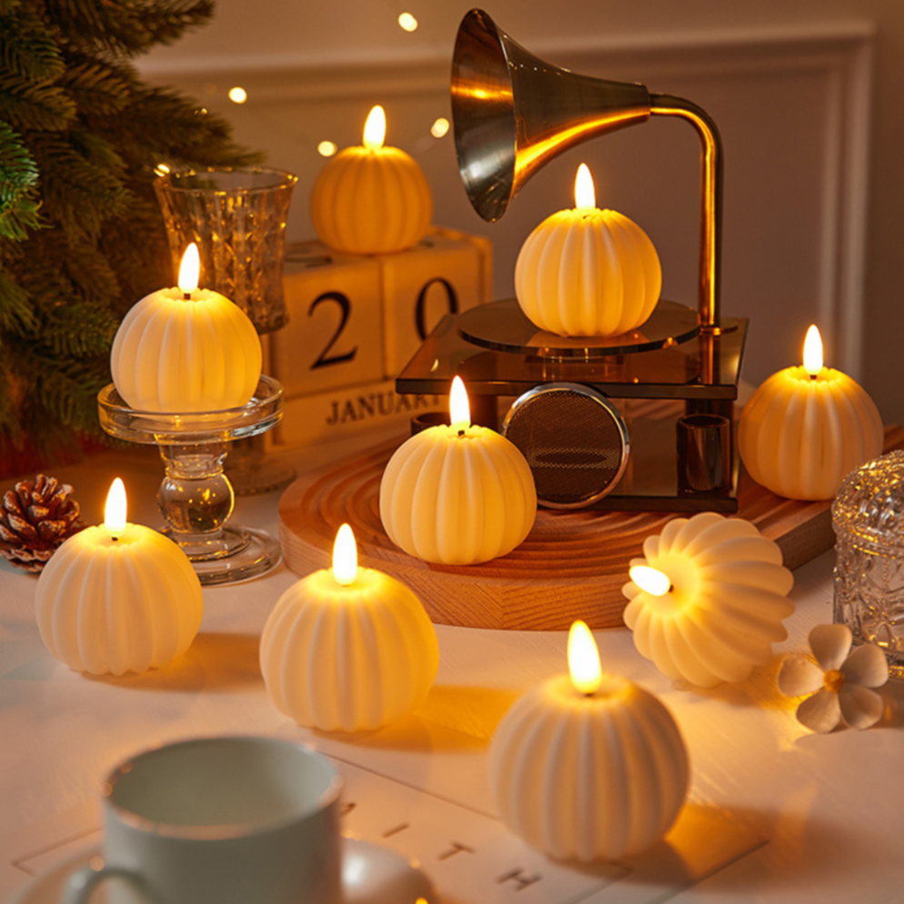 Flickering LED Pillar Candles - Flameless for a Cozy Home Atmosphere