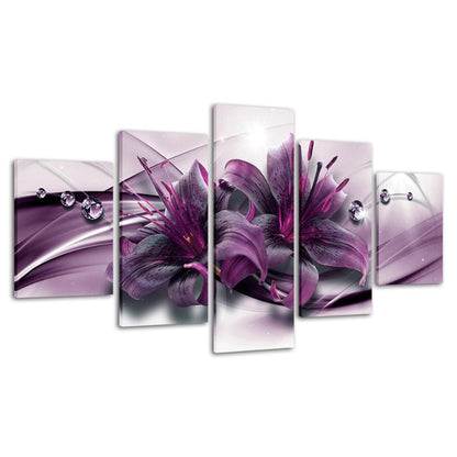 Vibrant Floral Canvas Art Set - 5 Piece Collection
