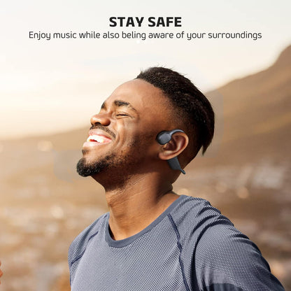 Open-Ear Wireless Headphones with Built-In Microphone