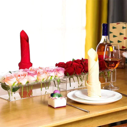 Elegant Acrylic Flower Vase with LED Illumination