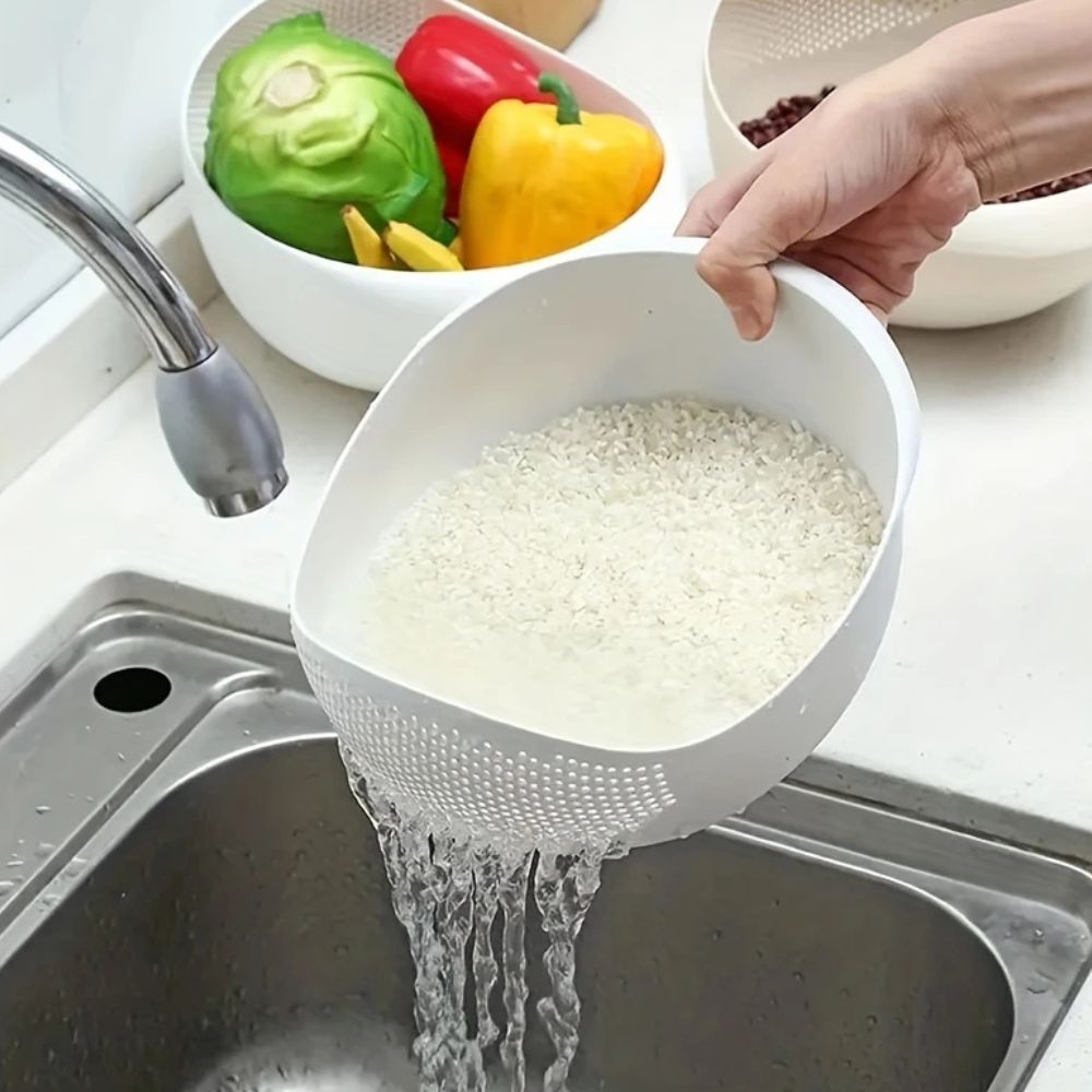 Modern Kitchen Strainer Bowl – Wash & Drain Colander