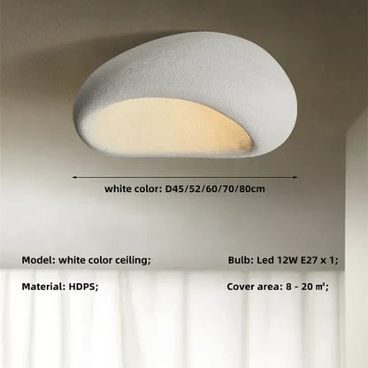 Natural Wabi Sabi Ceiling Light Fixture - Serene Aura Design