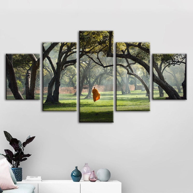 Serenity in Motion: Five-Piece Canvas Art Set