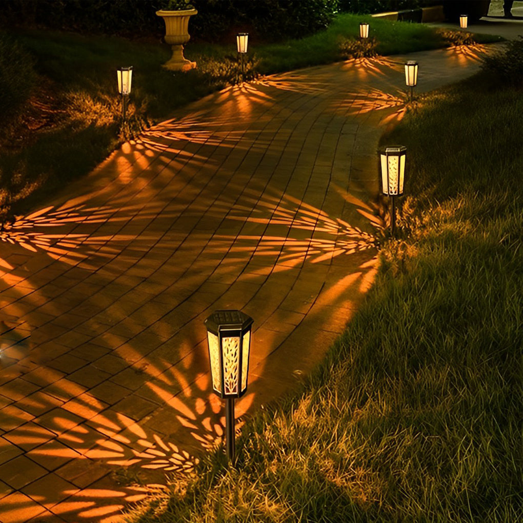 Single Waterproof Solar Lamp with Colour Changing LED - IP65 Outdoor Light