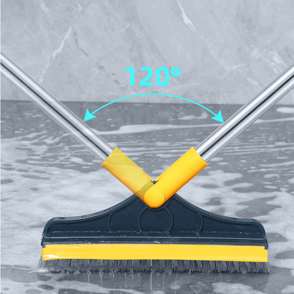 Dual-Function Floor Scrub and Cleaning Brush