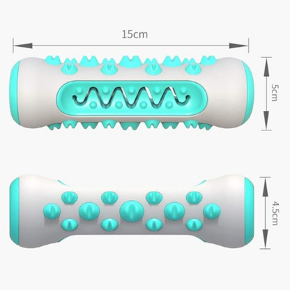 Interactive Rubber Dog Toy with Cleaning Features
