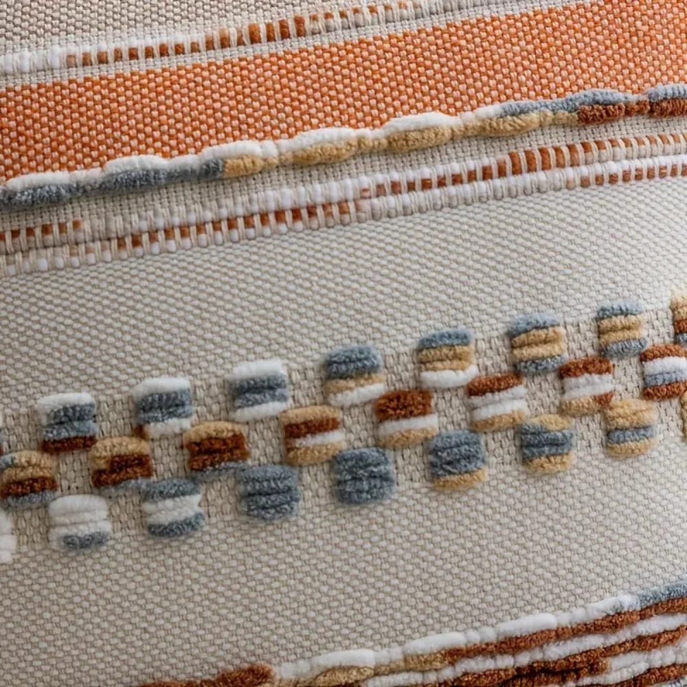 Reversible Cozy Stripe Cushion Covers with Tassels
