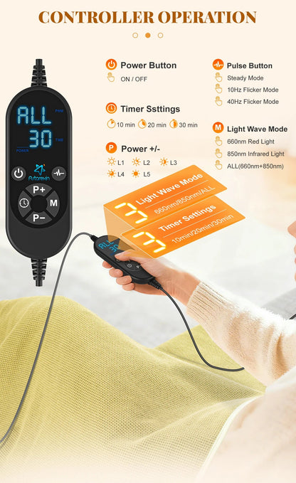 Infrared Heating Blanket for Full Body Light Therapy and Relaxation