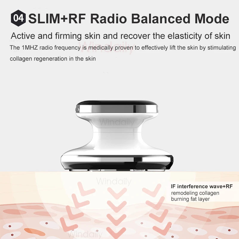 Wireless Body Massager with EMS, Vibration Features & 4 LED Colors