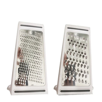 Two-Sided Grater for Kitchen with Collection Tray